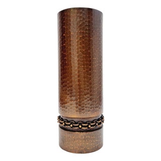 Vintage Arts and Crafts Hammered Copper Vase, 1970s For Sale