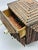 Brown Antique Tramp Art Box With Porcelain Feet For Sale - Image 8 of 9