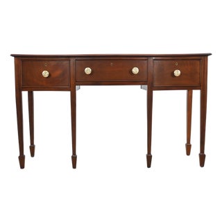Wright Table Co. Federal Mahogany Bowfront Sideboard Buffet | Newly Refinished For Sale