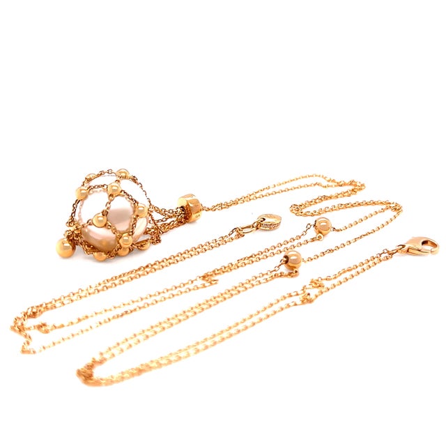 Paspaley 18ct Yellow Gold Lavalier Australian South Sea Pearl Necklace 15mm 12.63g For Sale - Image 6 of 10