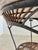 Round Breccia Botticelli Marble Top on Iron Frame Table Inset With Woven Wicker For Sale - Image 14 of 16