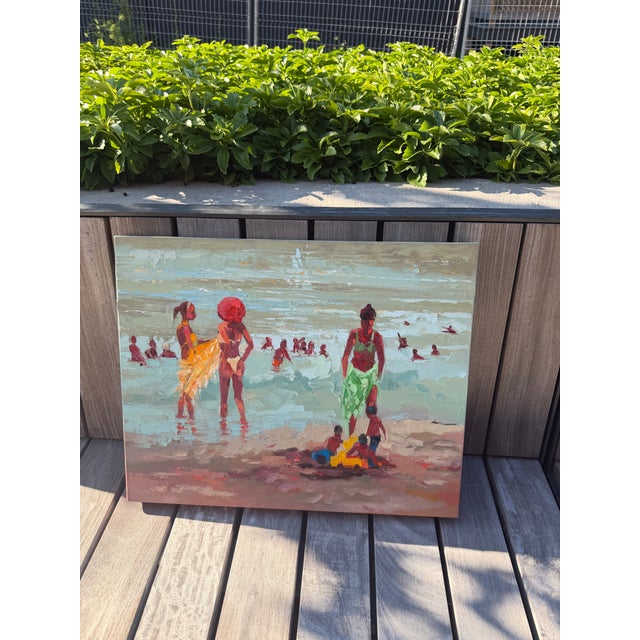 Footnotes of a Holiday I, Unique Impasto Painting by Godfrey Afebuame (2026) Oil on Canvas For Sale - Image 6 of 7