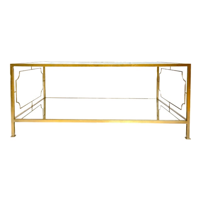 Vintage Jansen Style Brass & Mirror Coffee Table Chairish