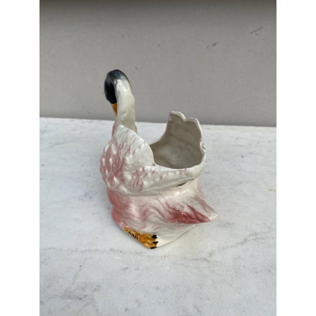 1900 - 1909 French Majolica Swan Jardiniere Circa 1900 For Sale - Image 5 of 7