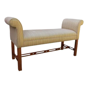 Vintage Ethan Allen Upholstered Window Bench