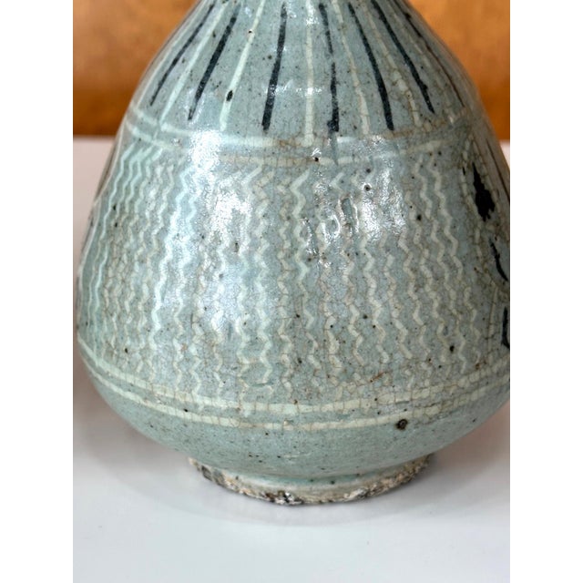 Pair of Small Korean Celadon Inlay Vases Goryeo Dynasty For Sale - Image 11 of 12