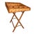 Wood Vintage Bamboo and Woven Rattan Folding Butler Tray Stand, Coastal Campaign For Sale - Image 7 of 13