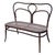 Victorian Late 19th Century Victorian Arched Bentwood & Wicker Cafe Settee Bench by Thonet-Mundus For Sale - Image 3 of 10
