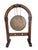Late 19th century gothic revival oak freestanding dinner gong with silvered brass gong - yoga meditation this magnificent...