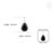 VRJewels 5.89ct Bold Black Diamond Pear Cut Solitaire Pendant in 14k White Gold For Sale - Image 11 of 14