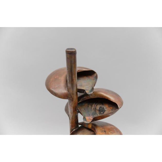 Copper Handmade Electrical Copper Indoor Fountain with Flowers, Italy, 1960s For Sale - Image 8 of 15