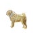 Gold 18k Yellow Gold Diamond Studded Pug Dog Brooch For Sale - Image 8 of 10