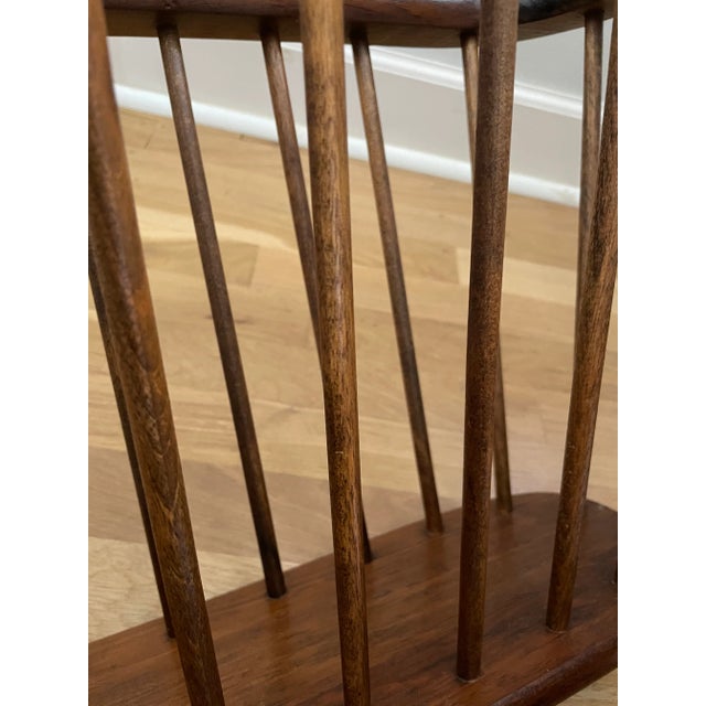 Vintage Cornwall Industries Mid Century Spindle Magazine Rack After Authur Umanoff For Sale In New Orleans - Image 6 of 9