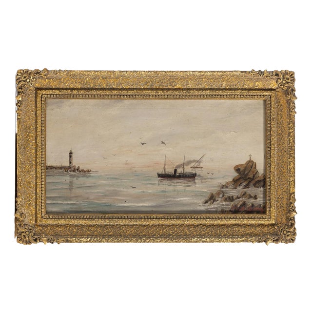 European School Artist, Seascape, 1908, Oil Painting For Sale