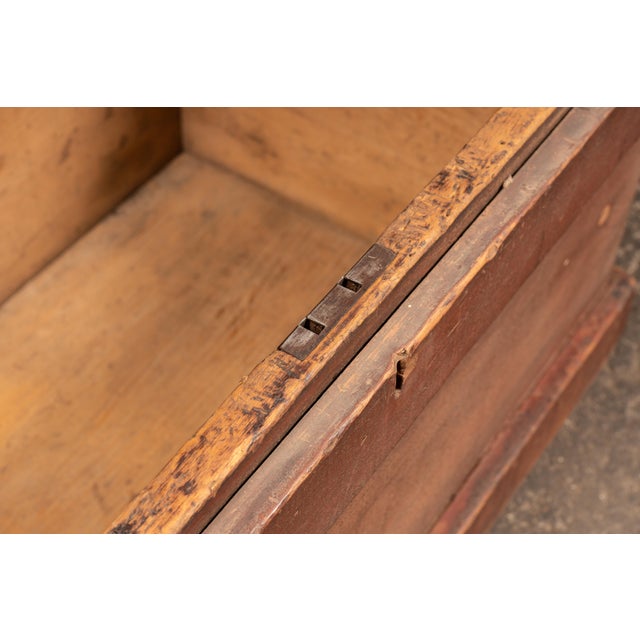 19th Century Painted Pine Blanket Chest For Sale In Chicago - Image 6 of 8
