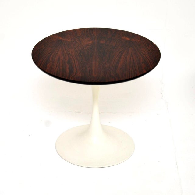 A stylish and very well made pair of vintage tulip side tables by Arkana. They were designed by Maurice Burke, and were...