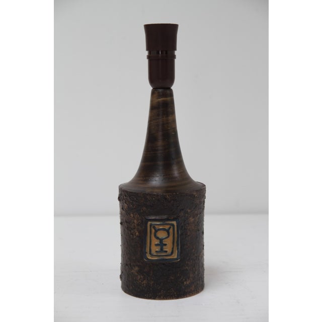 Mid-Century Danish Stoneware Table Lamp from Björn Keramik, 1970s For Sale - Image 6 of 16