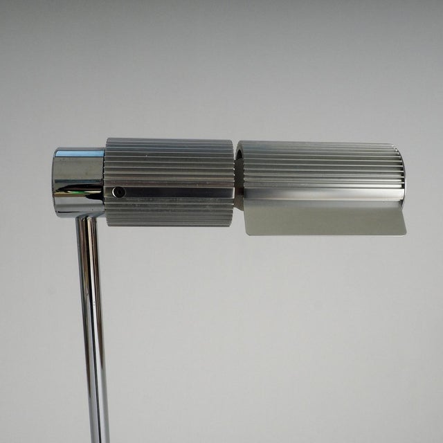 Metal Haloprofil 878HR Floor Lamp in Silver by Viktor Frauenknecht for Swiss Lamps, 1960s For Sale - Image 7 of 16