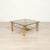 Coffee Table in Gold-Colored Metal & Smoked Glass, 1970s For Sale - Image 14 of 18