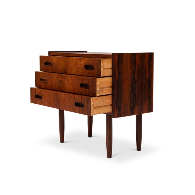 Vintage Danish Mid-Century Rosewood Nightstands/Side Tables (Pair) For Sale - Image 12 of 14