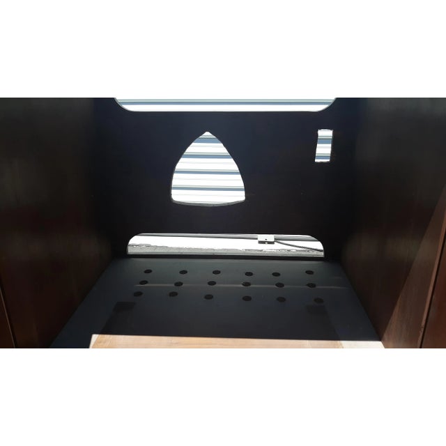 Mid Century Teak Stereo Media Turntable Cabinet Sideboard Console For Sale - Image 11 of 16