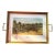 English Equestrian Racing Tray, Epsom: Preparing to Start, 17" × 13" For Sale