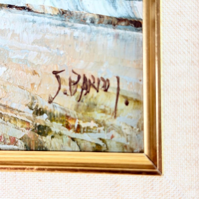Vintage J. Bardot Signed Oil Painting, Paris Street Scene With Arc De Triomphe, Gilt Frame For Sale - Image 4 of 6
