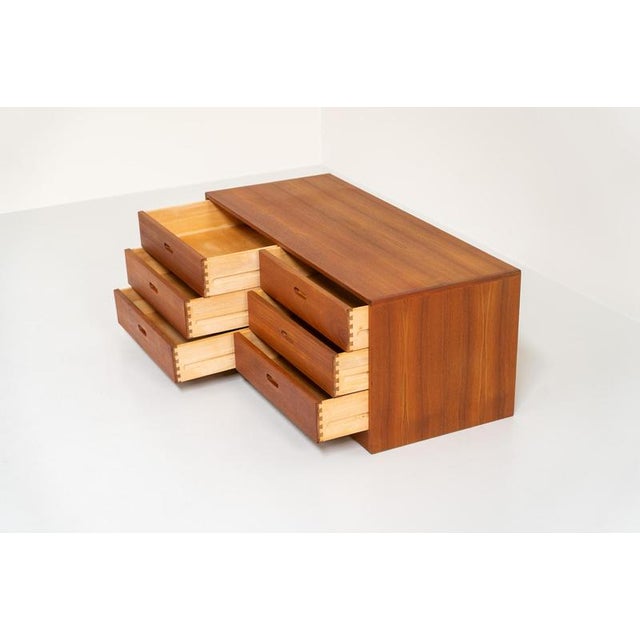 Wood Chest of Drawers attributed to Erik Brouer for Brouer Møbelfabrik, 1960s For Sale - Image 7 of 8