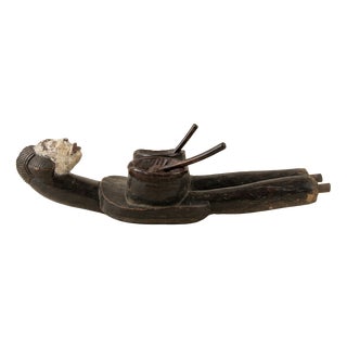 African Gabon Handmade Anthropomorphic Double Bellows, 1920s For Sale