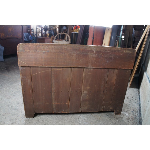 Antique Primitive Early American Pine Country Farmhouse Dry Sink Washstand Cabinet For Sale - Image 10 of 12