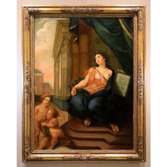 Theodoor van thulden (bois-le-duc, 1606 - 1669) attributed allegory of architecture oil on canvas (127 x 97 cm - framed...