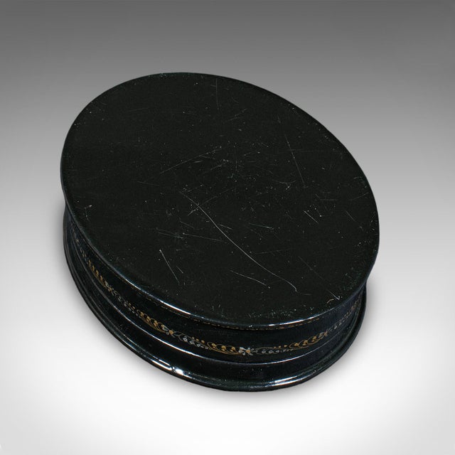 Vintage Oval Keepsake Box, Russian, Lacquered Trinket Case, St George, Art Deco For Sale - Image 10 of 10