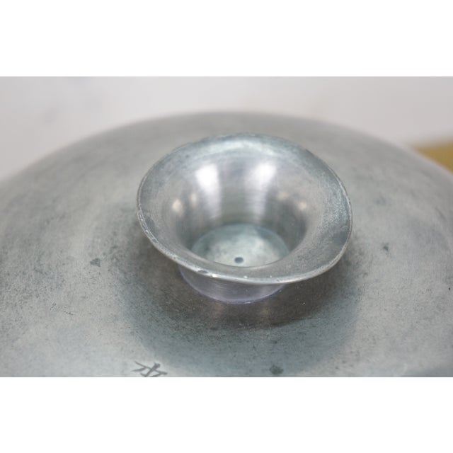 Antique 3 Piece Chinese Pewter Hot Pot Food Warmer Rice Server For Sale - Image 10 of 15
