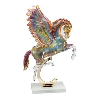 Pegasus Murano Glass Sculpture by Zanetti For Sale