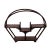 Chinese Oriental Brown Wood Arch Cone Small Curio Display Stand For Sale - Image 4 of 10