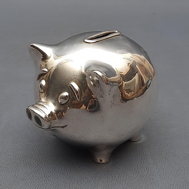 Vintage Piggy Bank Lucky Charm in 925 Silver, 1970 For Sale - Image 10 of 10