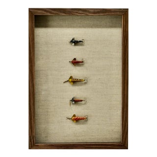 Antique Fishing Lures Framed For Sale
