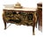Grand French Chinoiserie Bombe Commode With Marble Top, Hand-Painted Landscape & Gold Leaf Accents For Sale