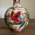 Mid 20th Century Vintage Small Ceramic Hand Painted Rose Floral Lamp For Sale - Image 5 of 9