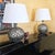 Pair of Pierced Pewter Globe Table Lamps With Shades For Sale - Image 13 of 18