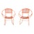 1960s Mid Century Modern Orange Rocking Chairs - Set of 2 For Sale