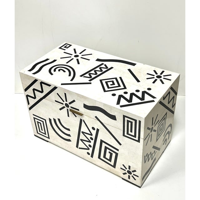 Modern 1980s Eugenio Tavola Oggetti Modern Stone Storage Trunk Chest Table For Sale - Image 3 of 12