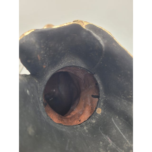 Mid 20th Century Cast Iron Victorian Button Boot Vase – Gilded Gold Finish For Sale - Image 11 of 12