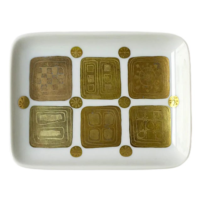 Midcentury Modern Porcelain Jewely Dish Rosenthal Bjorn Wiinblad For Sale