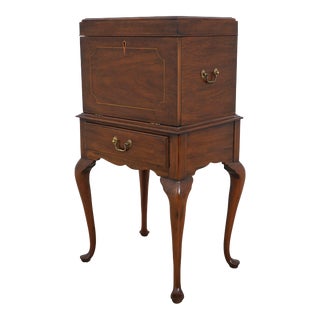 Henkel Harris Queen Anne Mahogany Wine Cellarette Chest For Sale