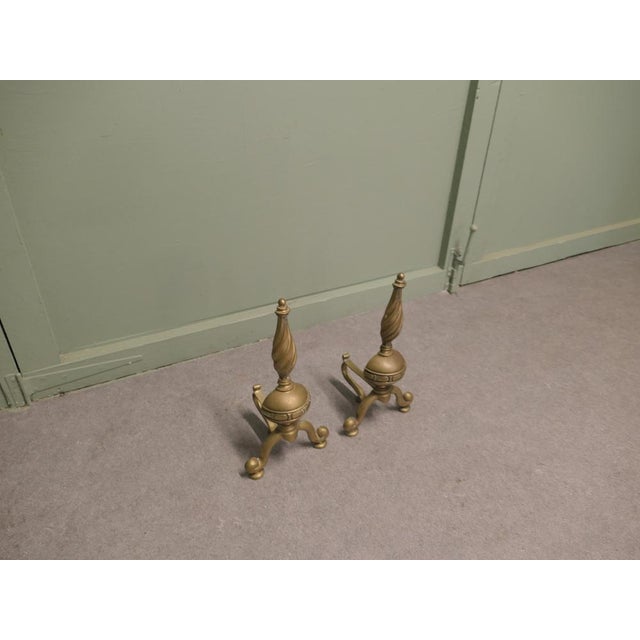 French Brass Andirons, Set of 2 For Sale - Image 5 of 8