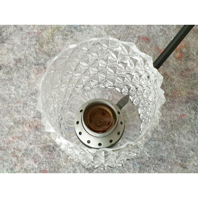 Vintage Scandinavian Ceiling Chandelier in Teak, Brass, Glass and Steel, 1960s For Sale - Image 6 of 9