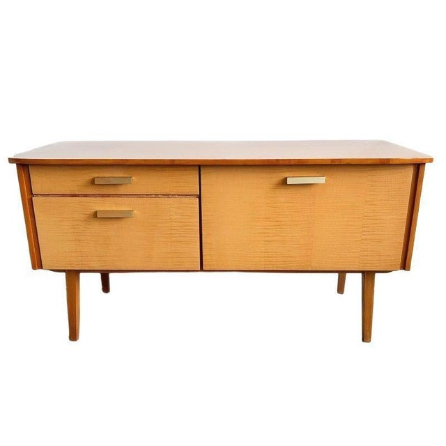 Contemporary Mid-Century Modern Lowboard with High Gloss Duo-Tone Wood, 1950s For Sale - Image 3 of 8