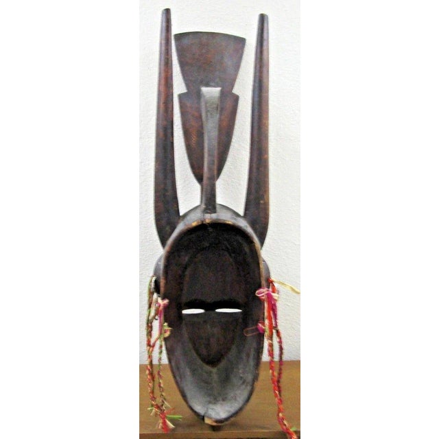 Early 20th Century Authentic Large Hand-Carved Wooden Bamana N'tomo Mask From Mali, West Africa For Sale - Image 13 of 13