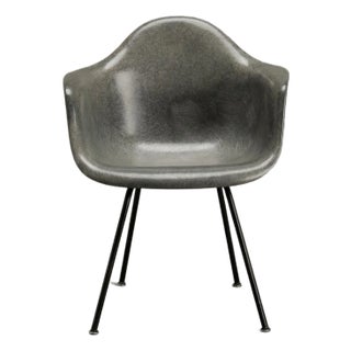 Herman Miller Eames Dax Arm Chair in Elephant Gray Fiberglass For Sale